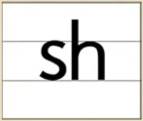 声母sh的发音书写方法